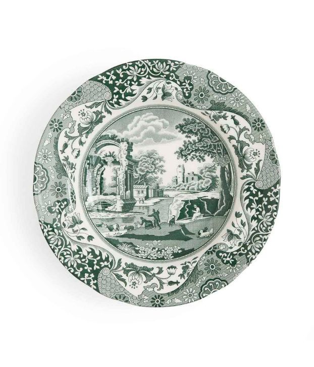 Heritage Green Italian Set of 4 Dinner Plates